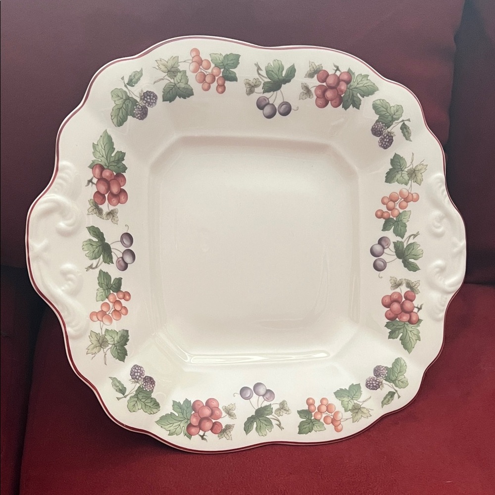 Floral Square Plate